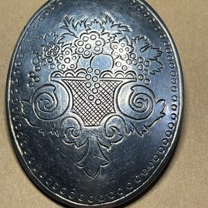 Vintage Silver Brooch with Floral Design